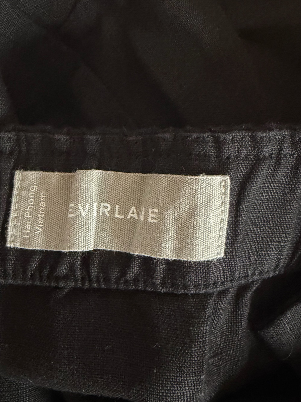Black Button-Front Linen Women's Jumpsuit - Picture 2 of 2